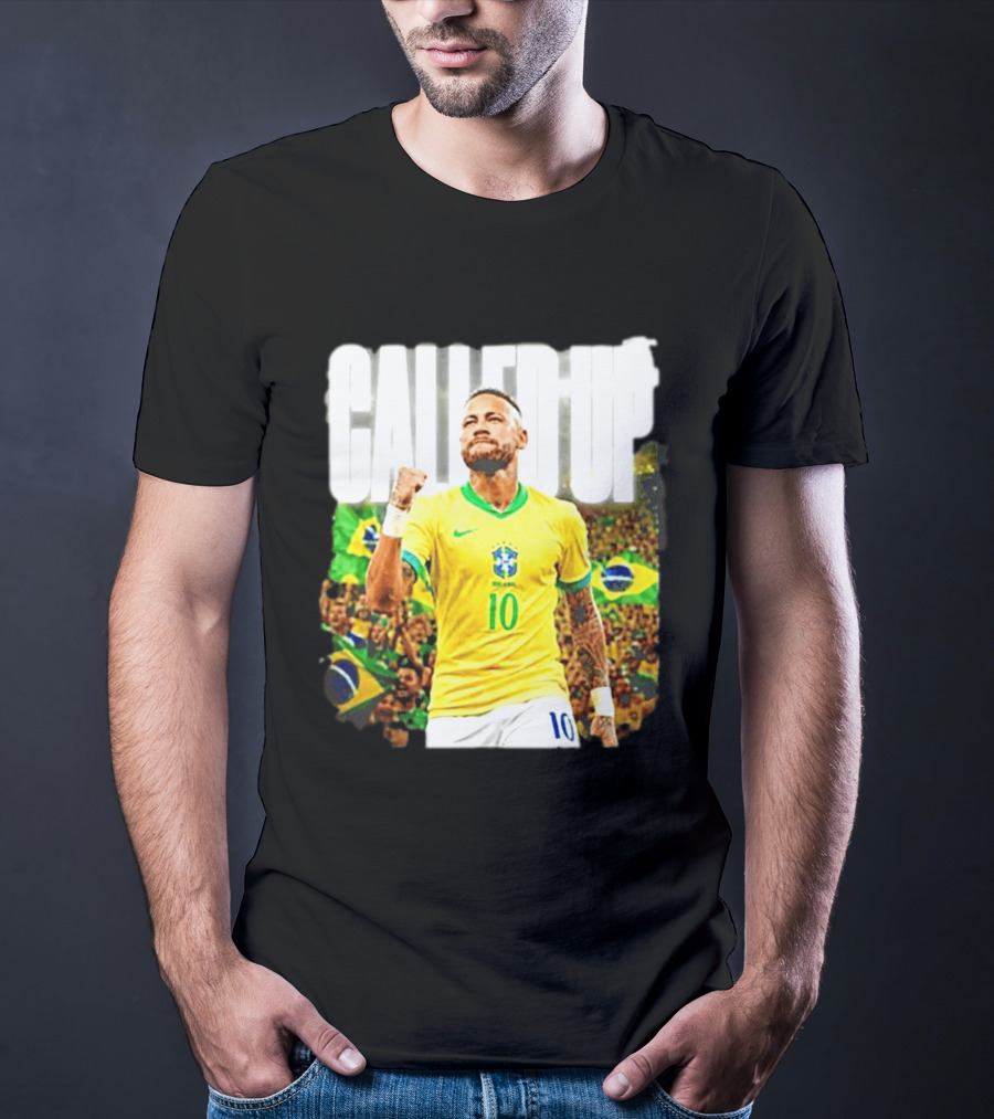 Neymar Brazil Called Up Football 10 Jersey Celebration T-Shirt