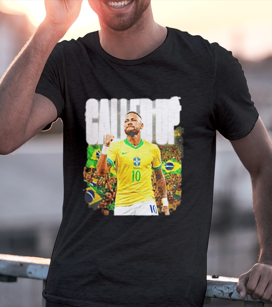 Neymar Brazil Called Up Football 10 Jersey Celebration T-Shirt