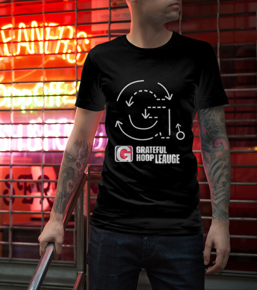 Grateful Dead Grateful Hoop League Basketball Strategy Playbook T-Shirt