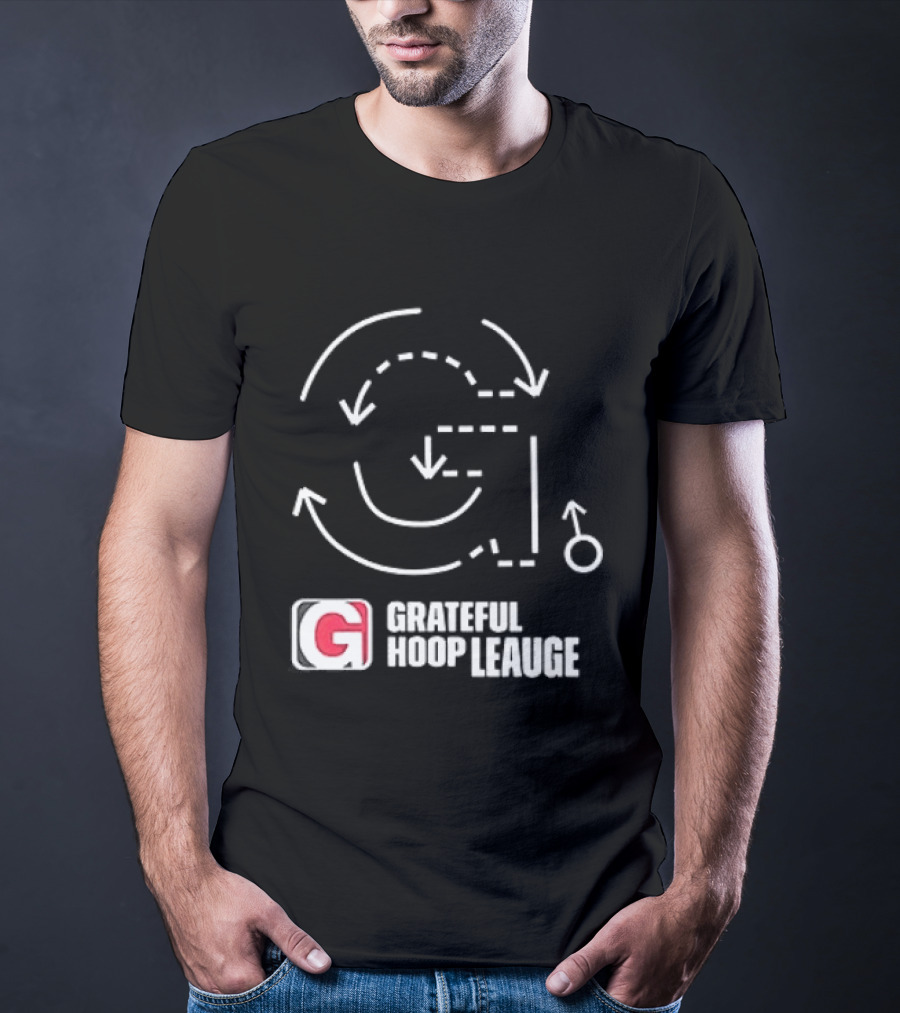 Grateful Dead Grateful Hoop League Basketball Strategy Playbook T-Shirt