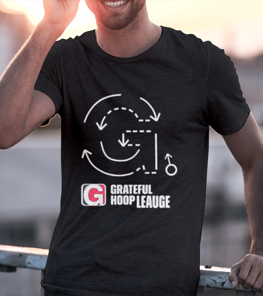 Grateful Dead Grateful Hoop League Basketball Strategy Playbook T-Shirt
