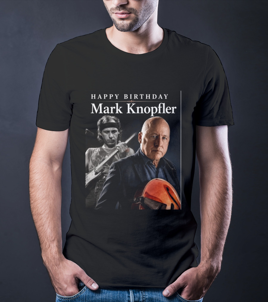 Mark Knopfler Birthday Celebration With Iconic Guitar T-Shirt