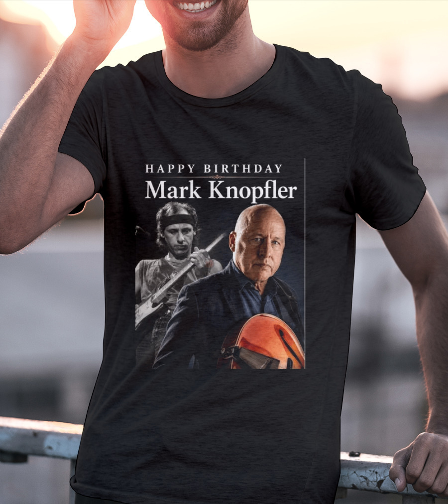 Mark Knopfler Birthday Celebration With Iconic Guitar T-Shirt