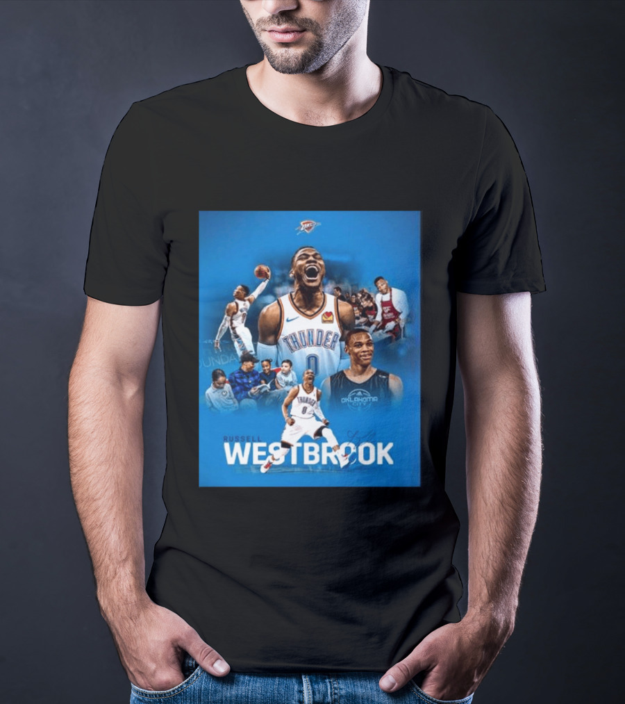 Russell Westbrook OKC Thunder Thank You For Everything Retirement T-Shirt
