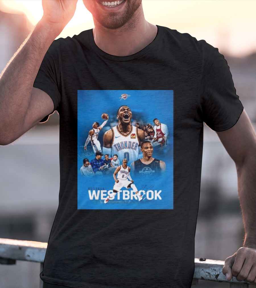 Russell Westbrook OKC Thunder Thank You For Everything Retirement T-Shirt