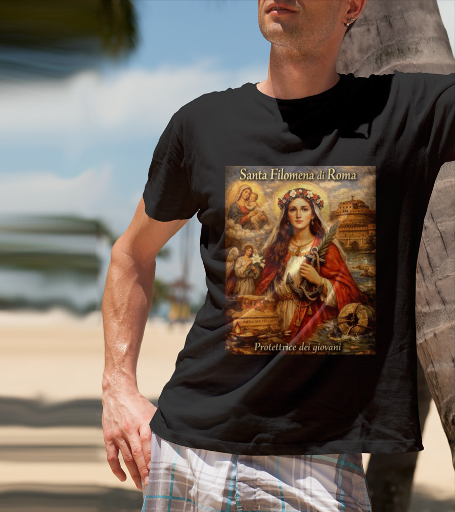 Santa Filomena Di Roma Protettrice Dei Giovani Sant'Angelo T-Shirt