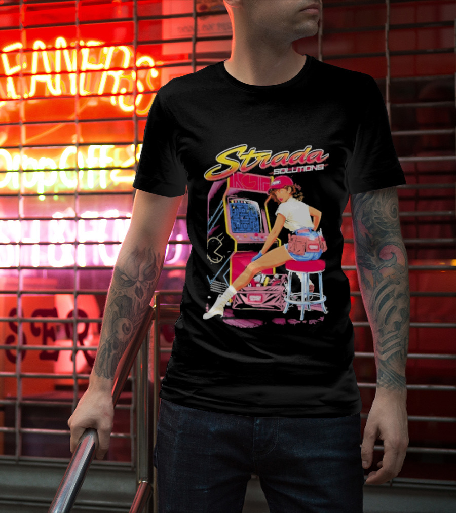Strada Solutions Arcade Mechanic Retro Gaming T-Shirt