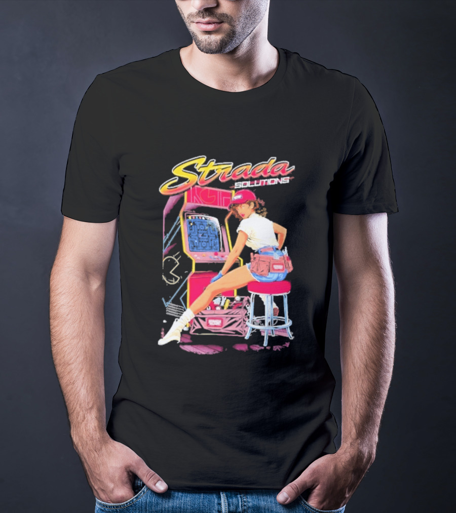 Strada Solutions Arcade Mechanic Retro Gaming T-Shirt