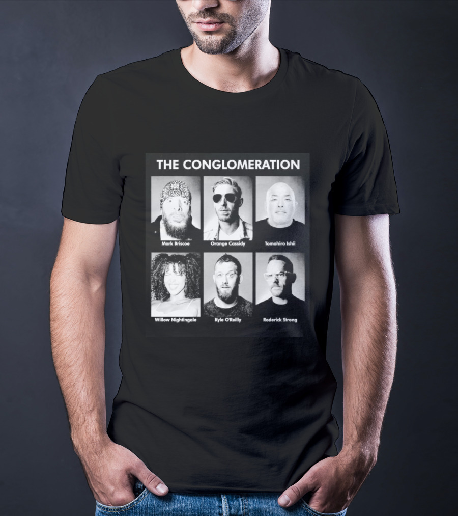 The Conglomeration Mark Briscoe Orange Cassidy Tomohiro Ishii Willow Nightingale Kyle O'Reilly Roderick Strong T-Shirt