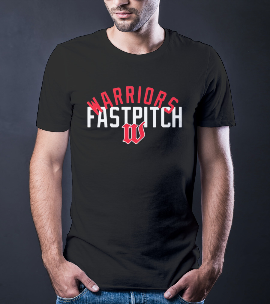 Warriors Fastpitch W Logo Softball Team T-Shirt