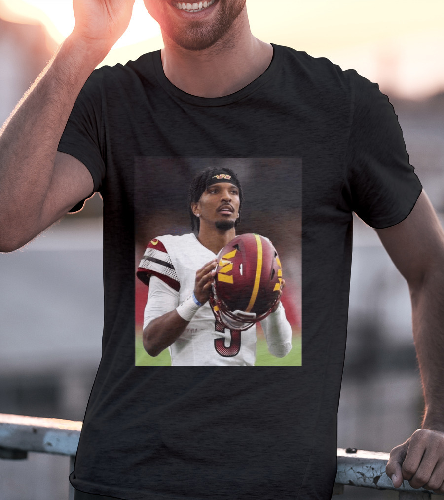 Washington Commanders Quarterback Jayden Daniels Football Player Sports T-Shirt