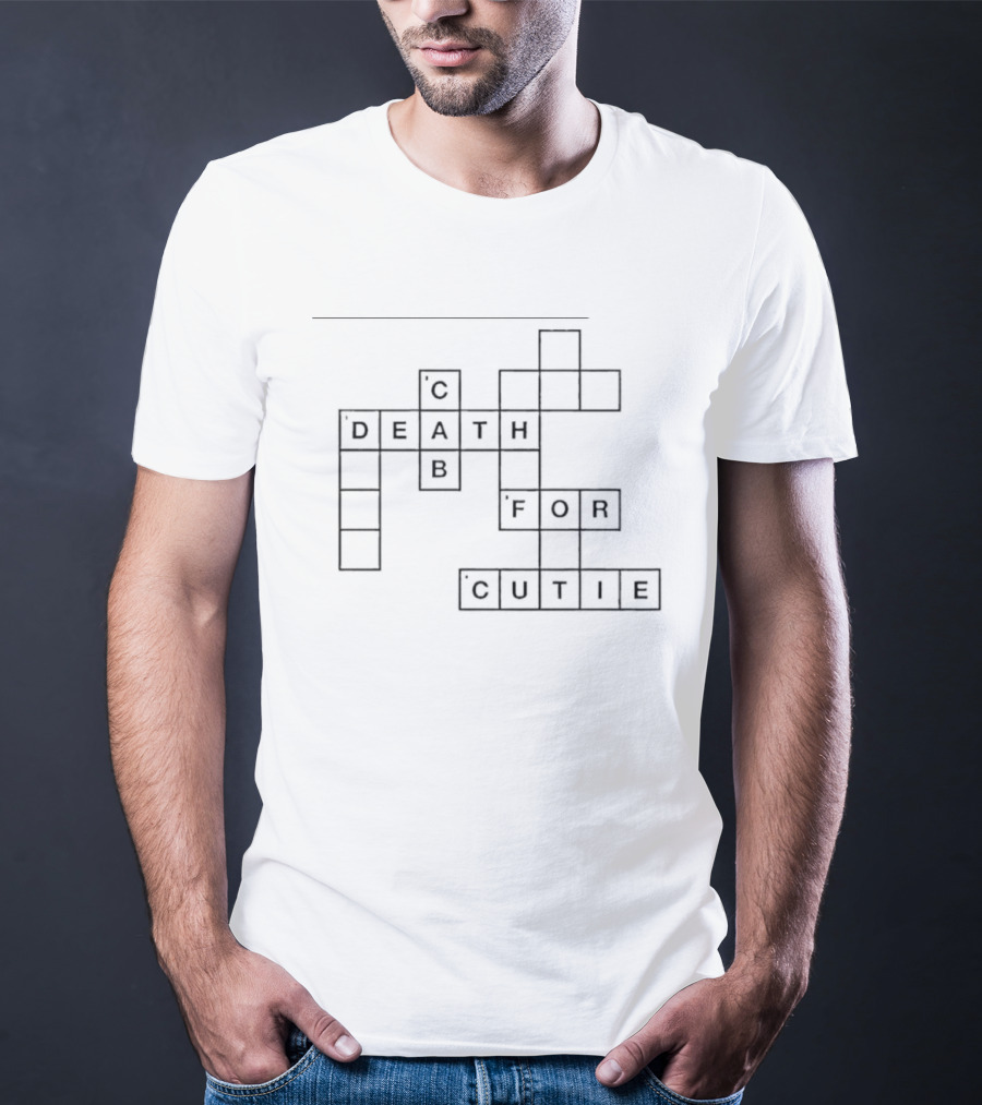 Death Cab For Cutie Indie Rock Crossword Puzzle T-Shirt