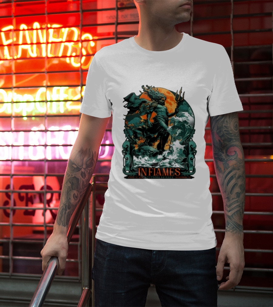 In Flames August 31 2026 Göteborg Brinner Sweden Show T-Shirt