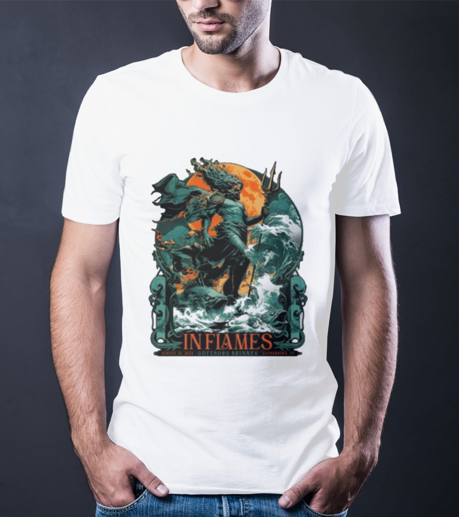 In Flames August 31 2026 Göteborg Brinner Sweden Show T-Shirt