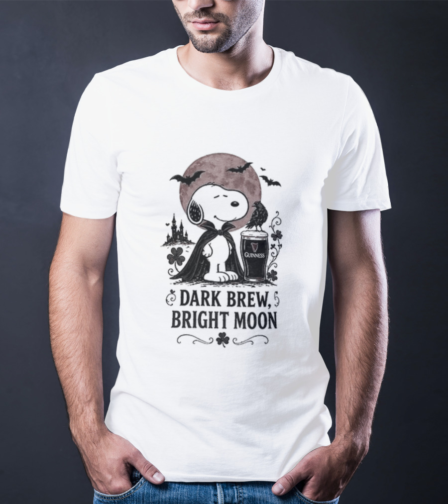 Peanuts Snoopy Dark Brew Bright Moon Halloween T-Shirt