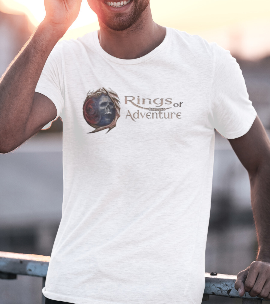 Rings Of Adventure Skull Fantasy T-Shirt