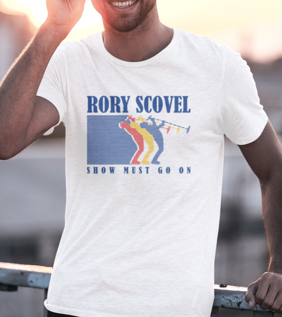 Rory Scovel Show Must Go On Colorful Trumpet Players T-Shirt