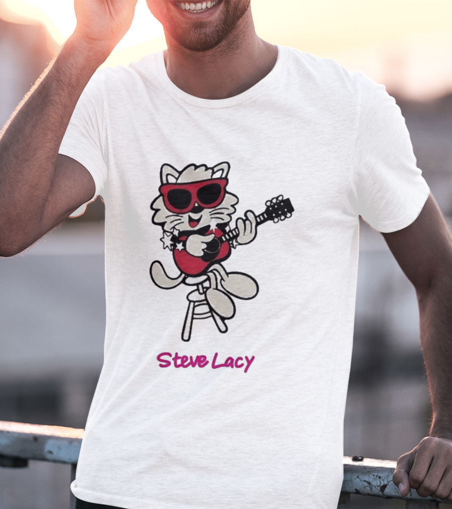 Steve Lacy 2026 Asia Tour Oh Yeah Cool Cat Playing Guitar T-Shirt