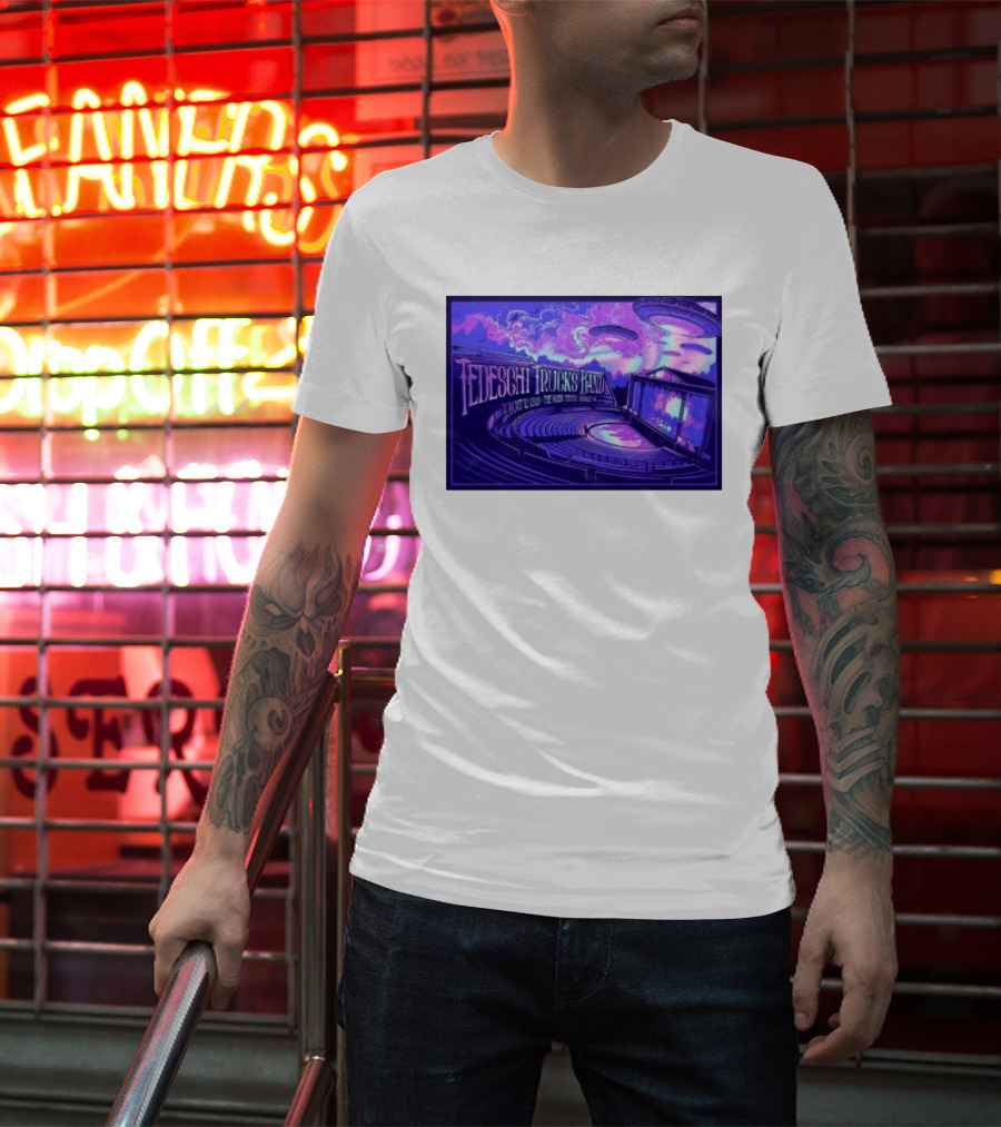 Tedeschi Trucks Band Greek Theatre Berkeley August 12 2026 Concert With UFOs And Neon Lights T-Shirt