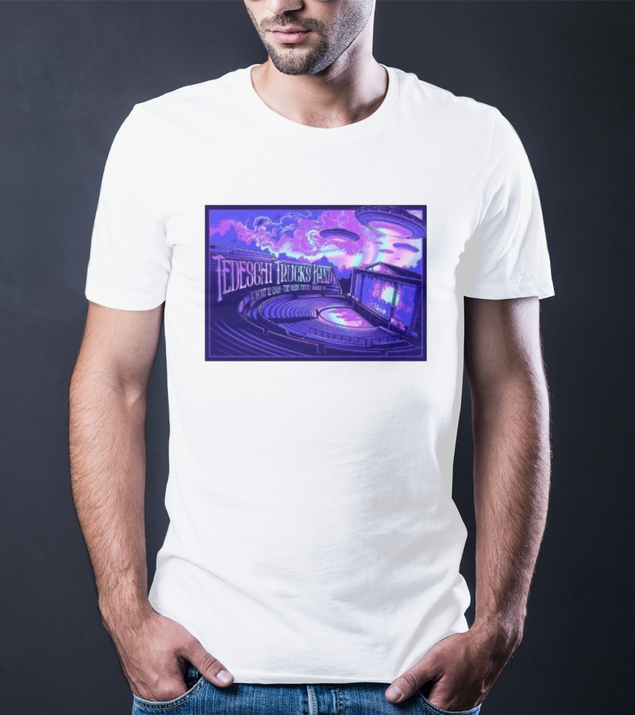 Tedeschi Trucks Band Greek Theatre Berkeley August 12 2026 Concert With UFOs And Neon Lights T-Shirt
