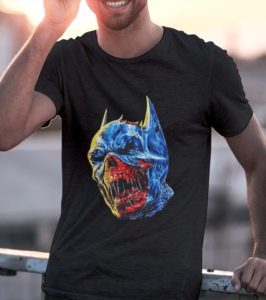 Batman DCeased Zombie Skull DC Comics Villainous Visage T-Shirt