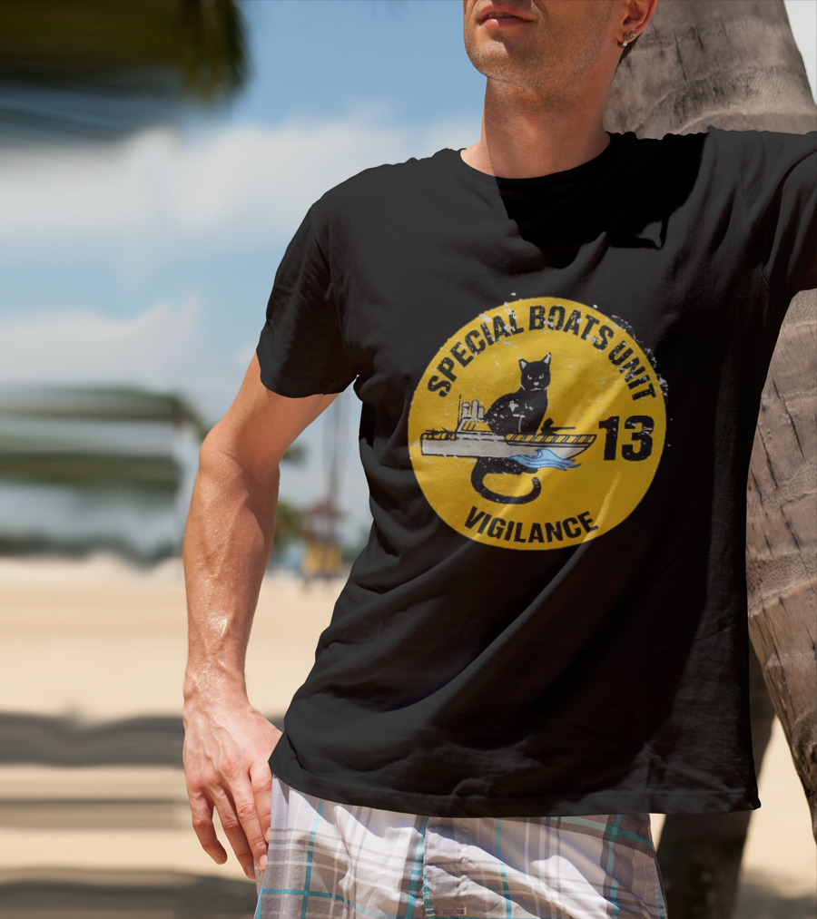Special Boats Unit 13 Black Cat Vigilance T-Shirt