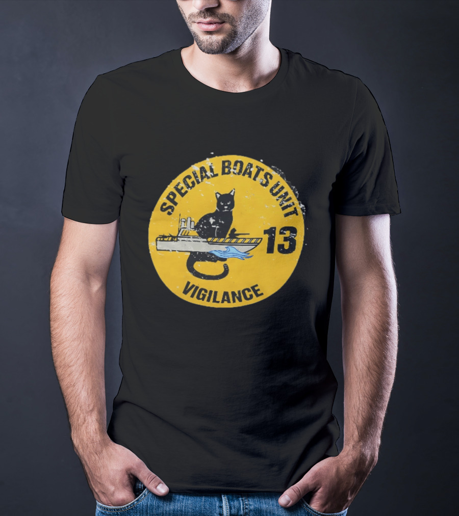 Special Boats Unit 13 Black Cat Vigilance T-Shirt