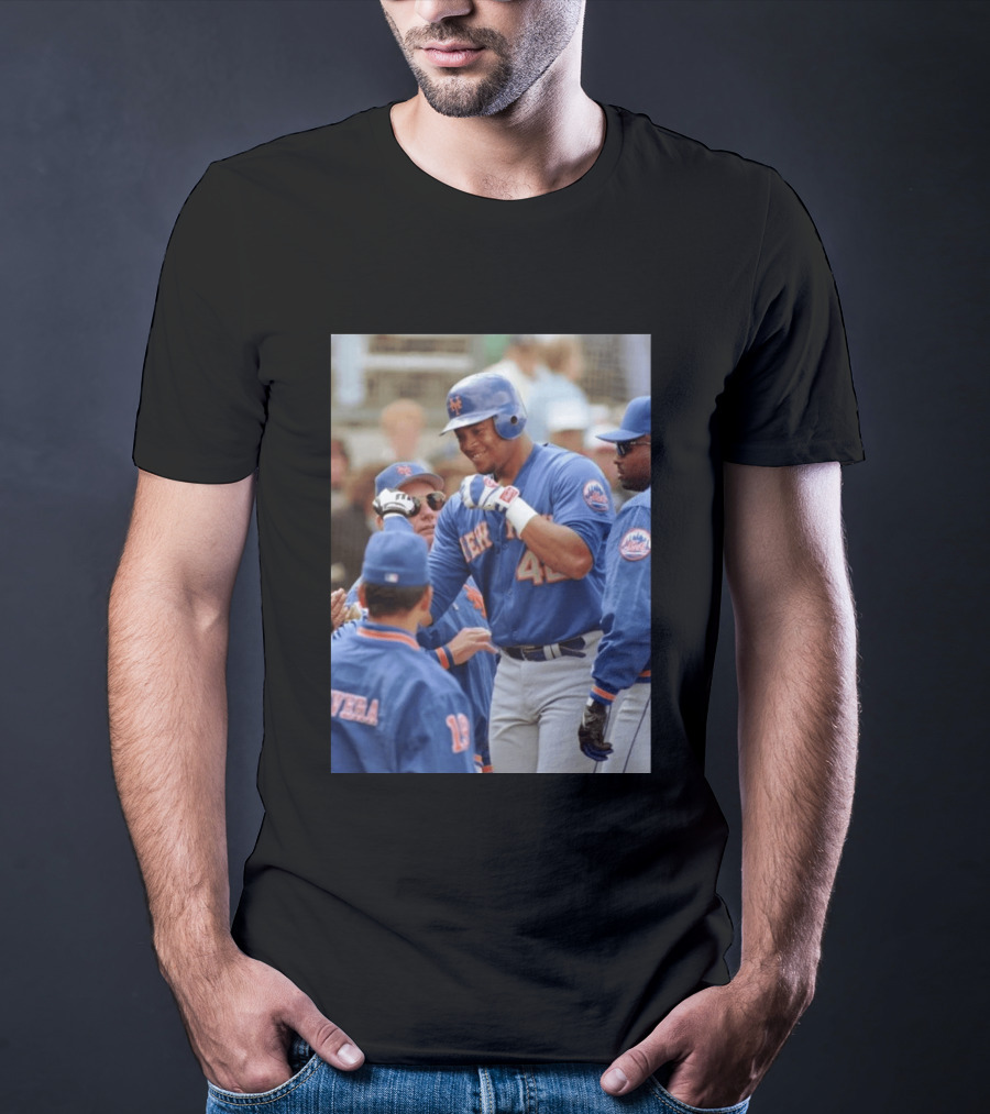 New York Mets Butch Huskey No. 42 MLB Legend T-Shirt