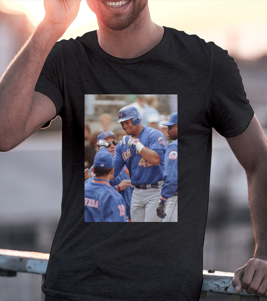 New York Mets Butch Huskey No. 42 MLB Legend T-Shirt