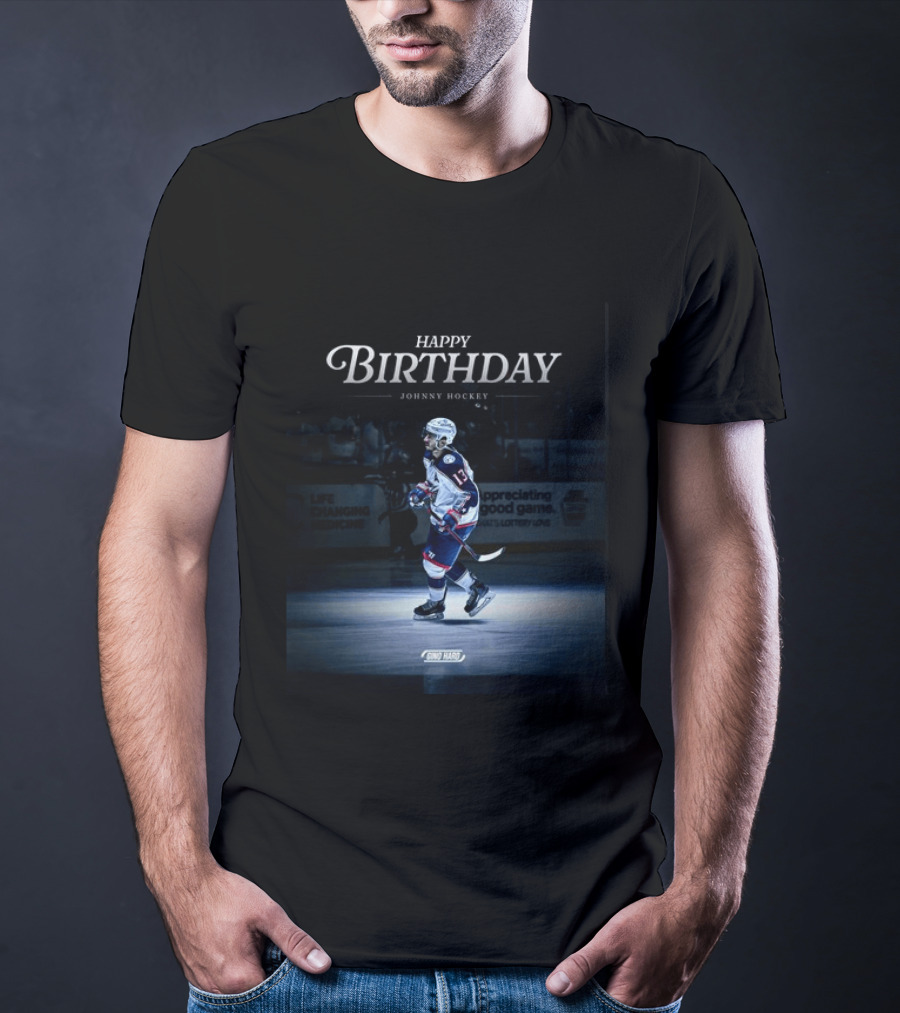 Happy Birthday Johnny Hockey NHL Player Spotlight Ice Rink Celebration T-Shirt