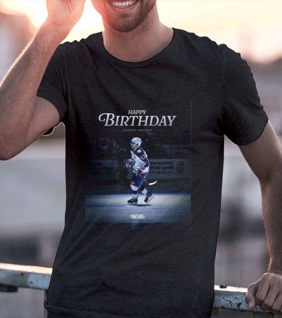Happy Birthday Johnny Hockey NHL Player Spotlight Ice Rink Celebration T-Shirt