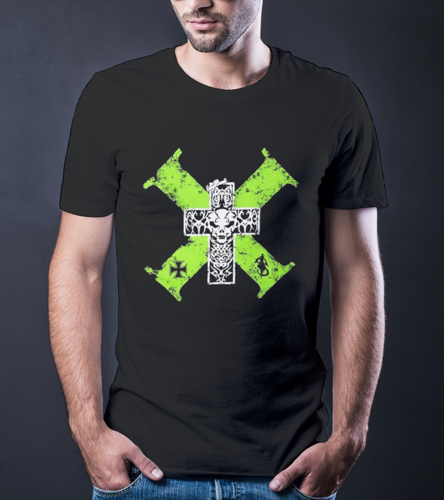 D Generation X Distressed Skull Cross DX WWE Wrestling T-Shirt