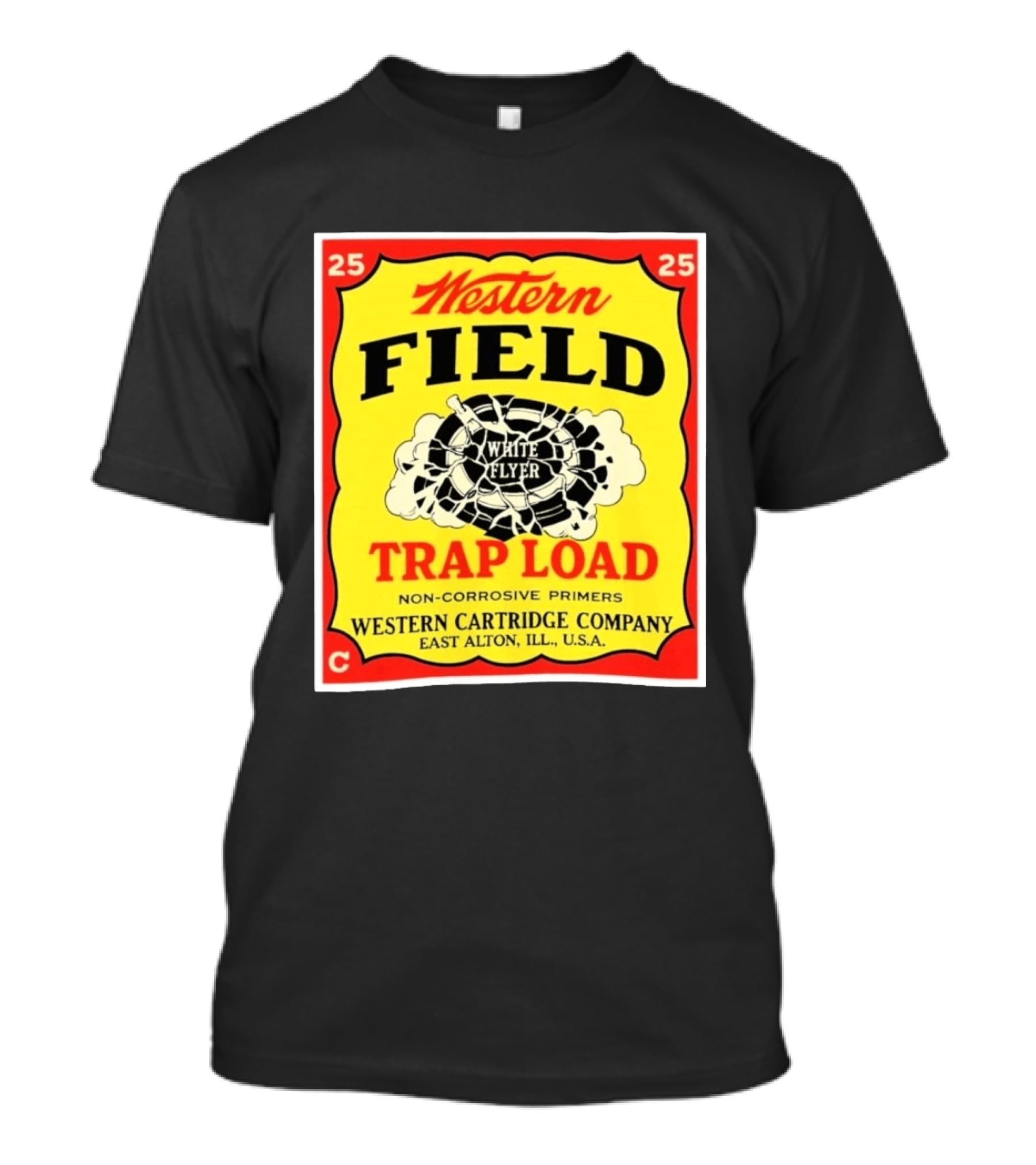 Western Field White Flyer Trap Load Western Cartridge Company East Alton USA T-Shirt