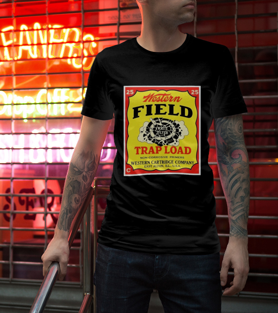 Western Field White Flyer Trap Load Western Cartridge Company East Alton USA T-Shirt