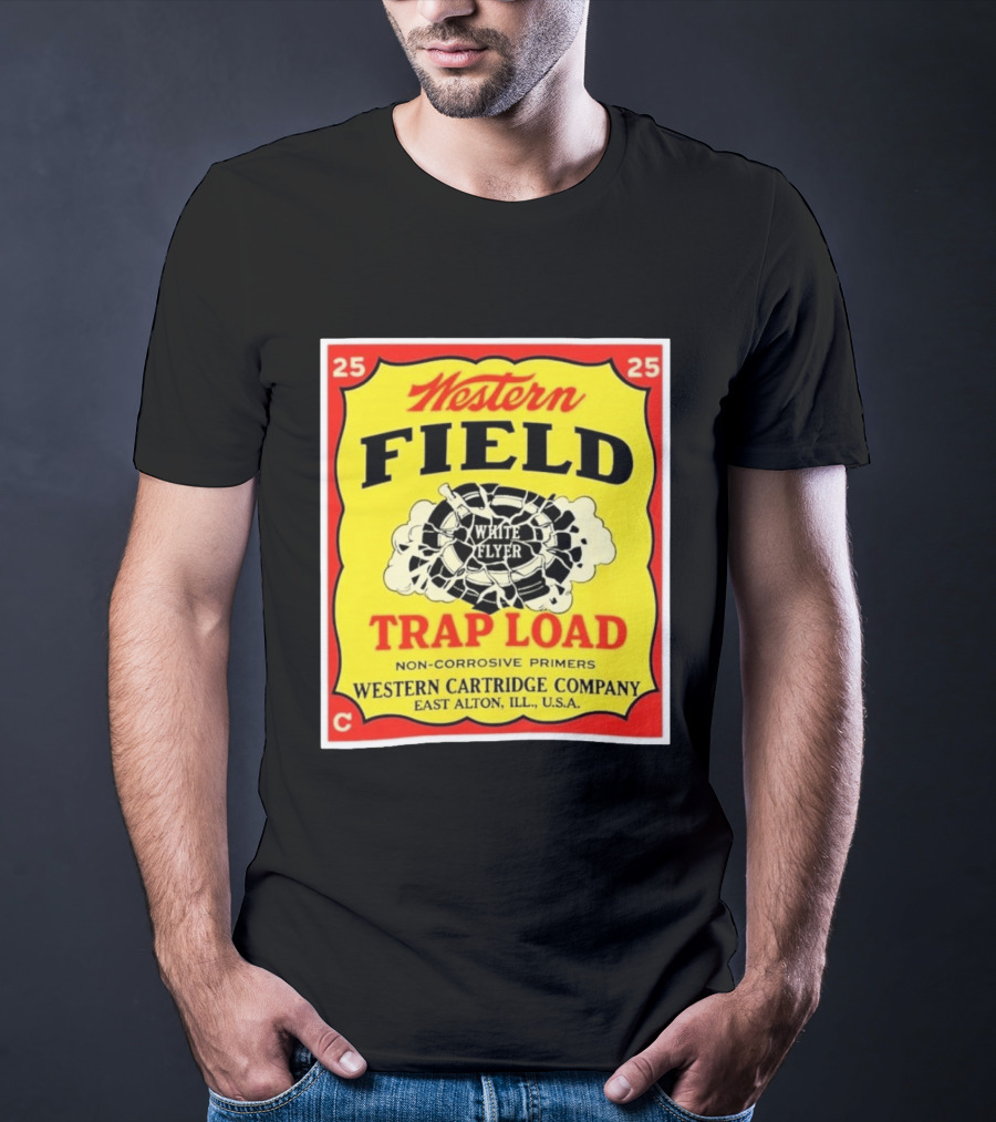 Western Field White Flyer Trap Load Western Cartridge Company East Alton USA T-Shirt