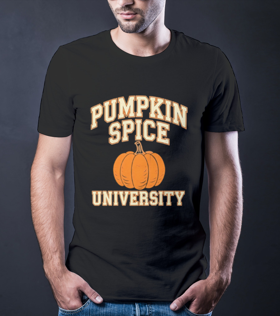 Pumpkin Spice University Distressed Fall T-Shirt