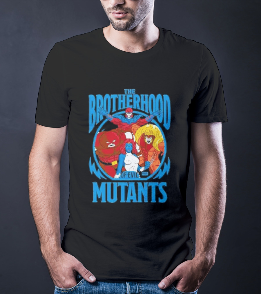 X Men Brotherhood Of Evil Mutants Cropped Mystique Sabretooth Blob T-Shirt