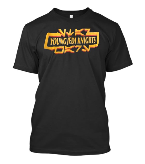 Young Jedi Knights Star Wars Sci Fi Text Art Yellow T-Shirt