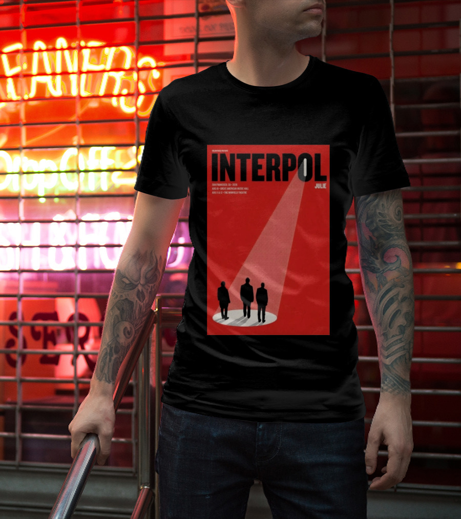 Interpol San Francisco 2026 Great American Music Hall Warfield Theatre Event Julie T-Shirt