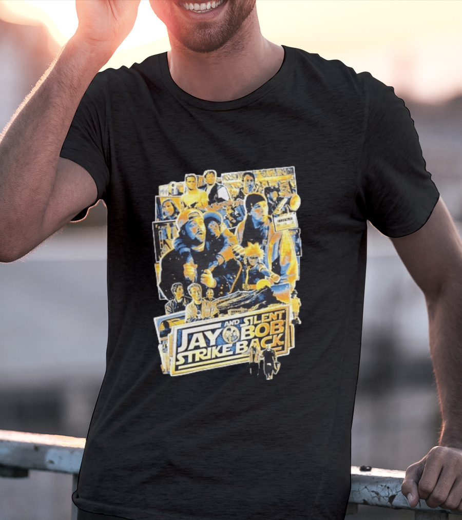 Jay And Silent Bob Strike Back Movie Collage Kevin Smith T-Shirt