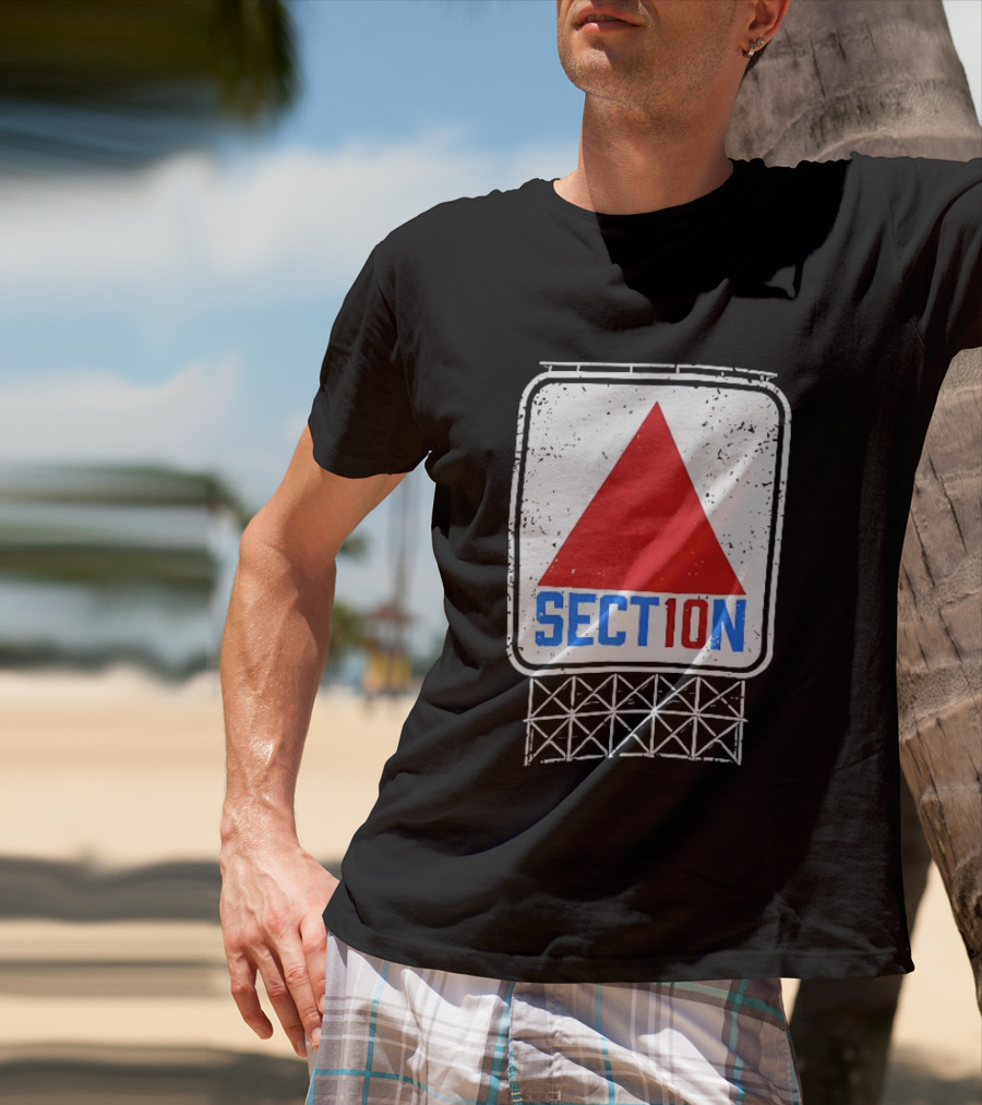 Section 10 Boston Red Sox Fenway Park Baseball Triangular Sign T-Shirt