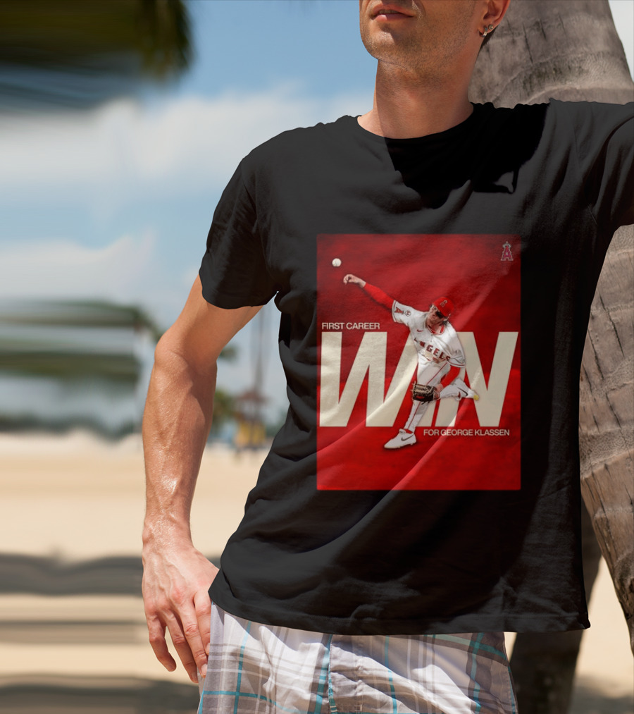 Los Angeles Angels First Career Win For George Klassen Baseball T-Shirt