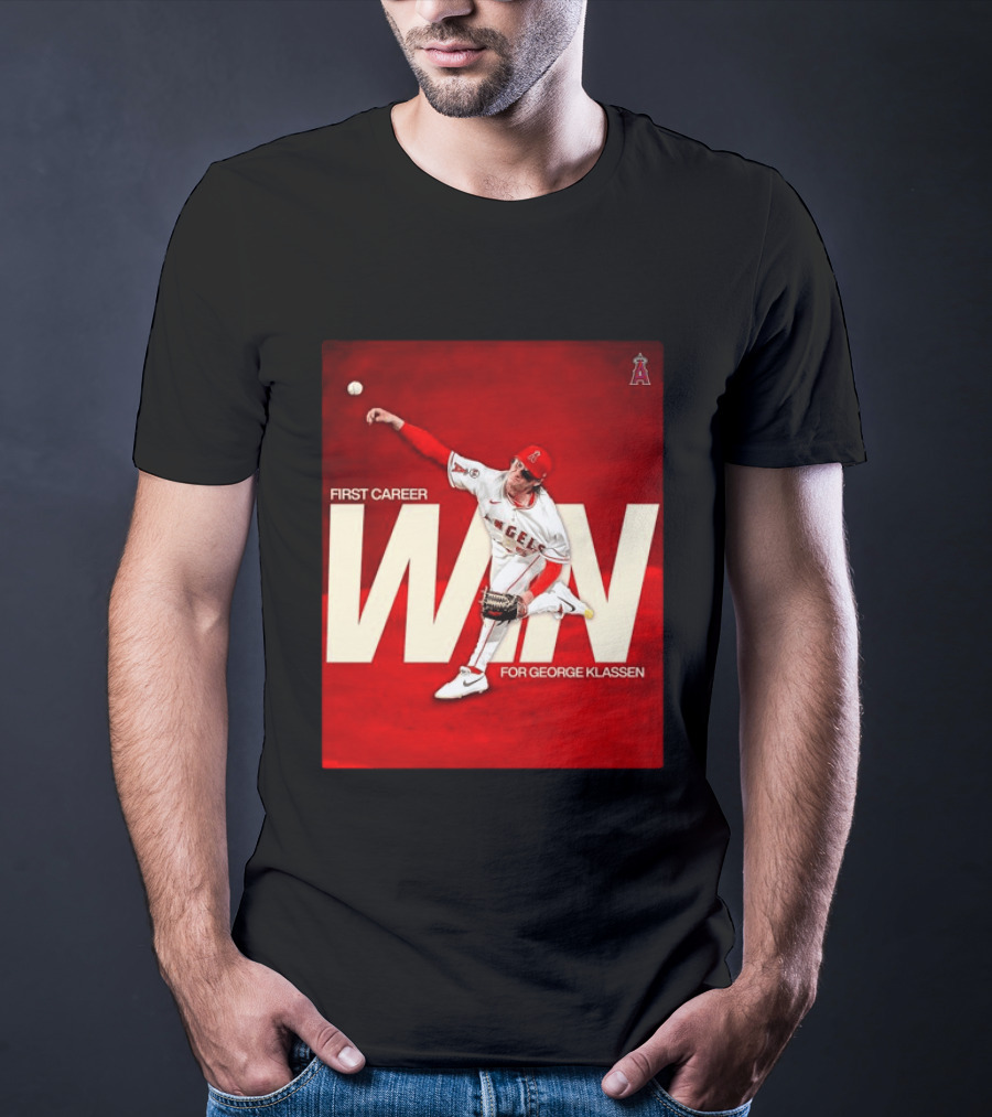 Los Angeles Angels First Career Win For George Klassen Baseball T-Shirt