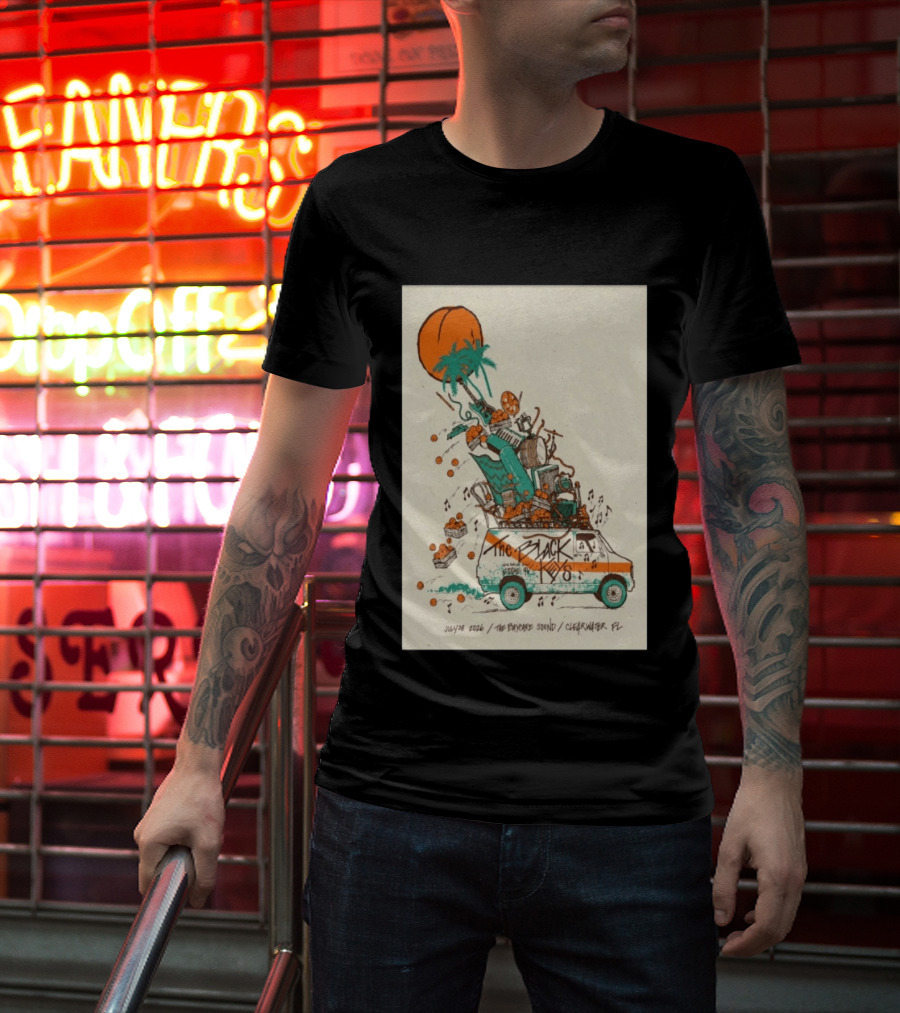 The Black Keys July 28 2026 The Daycare Sound Clearwater FL Van And Music Instruments T-Shirt