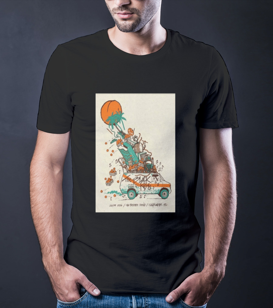The Black Keys July 28 2026 The Daycare Sound Clearwater FL Van And Music Instruments T-Shirt