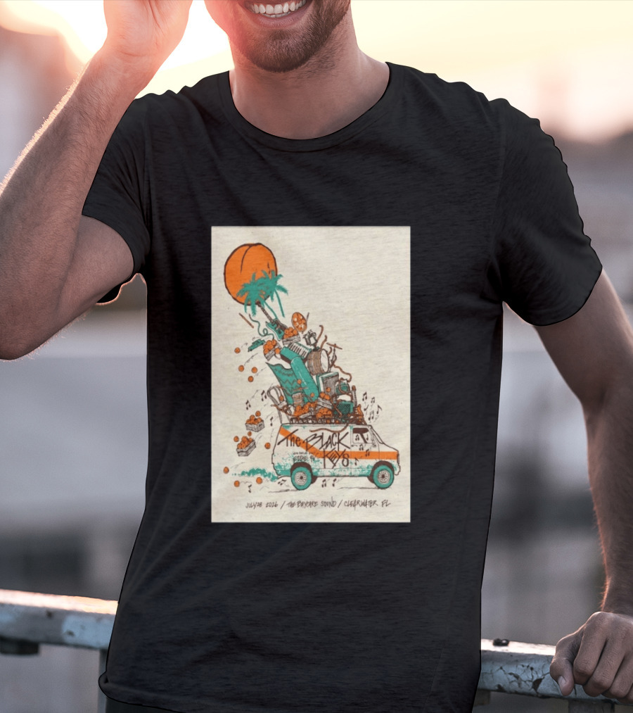 The Black Keys July 28 2026 The Daycare Sound Clearwater FL Van And Music Instruments T-Shirt