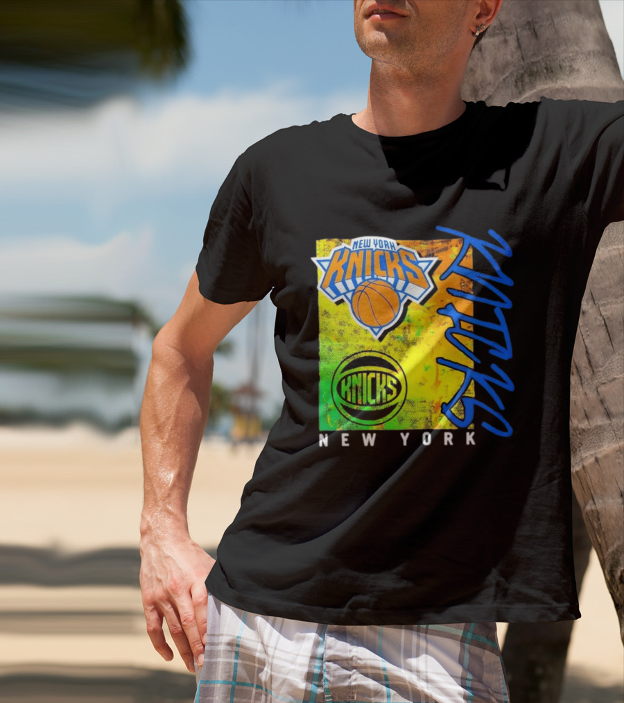New York Knicks Basketball Team NBA Vibrant Graphic Knicks New York T-Shirt
