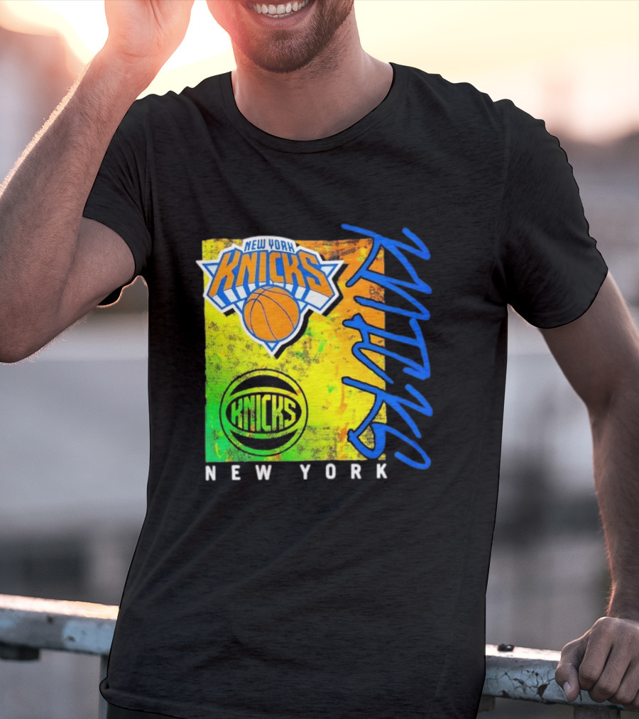 New York Knicks Basketball Team NBA Vibrant Graphic Knicks New York T-Shirt