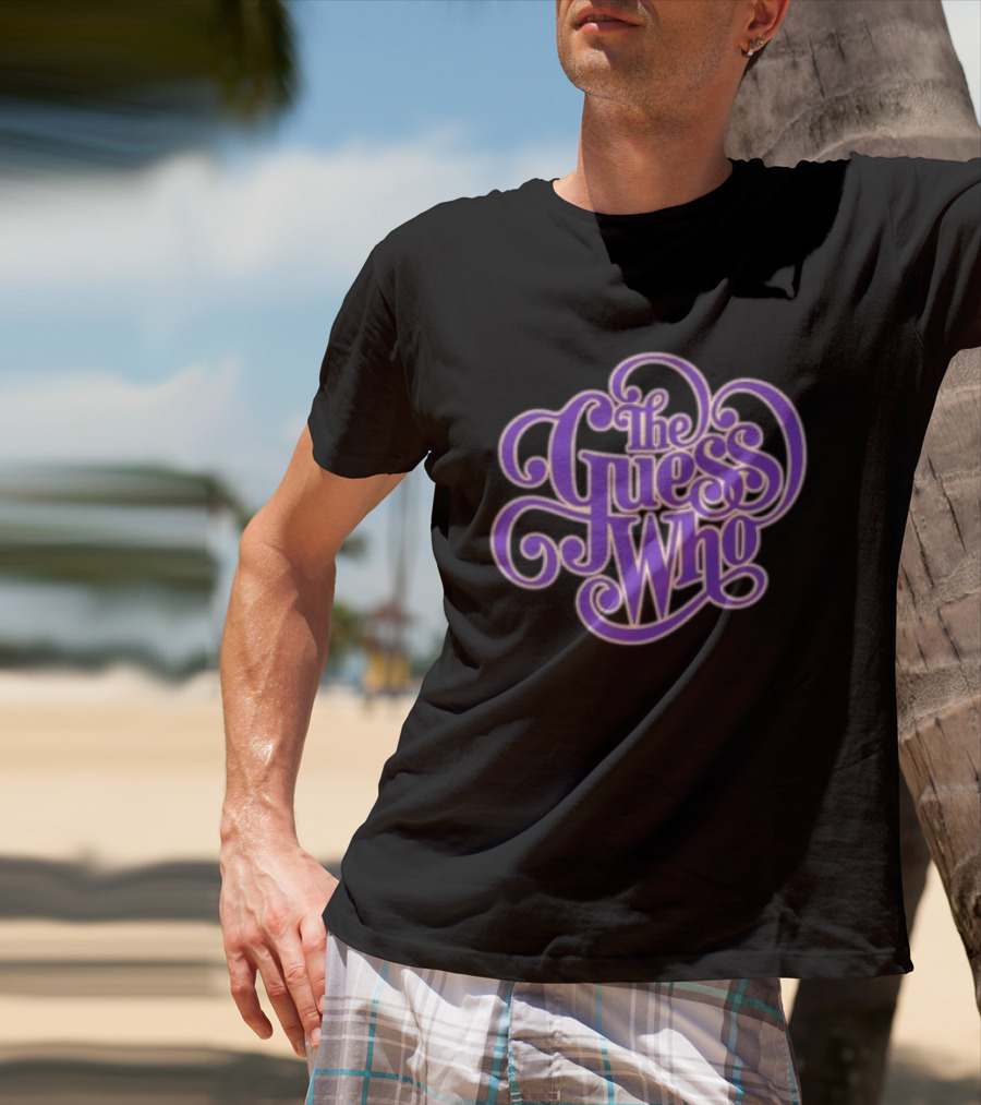 The Guess Who Store Purple Classic Curling Script T-Shirt