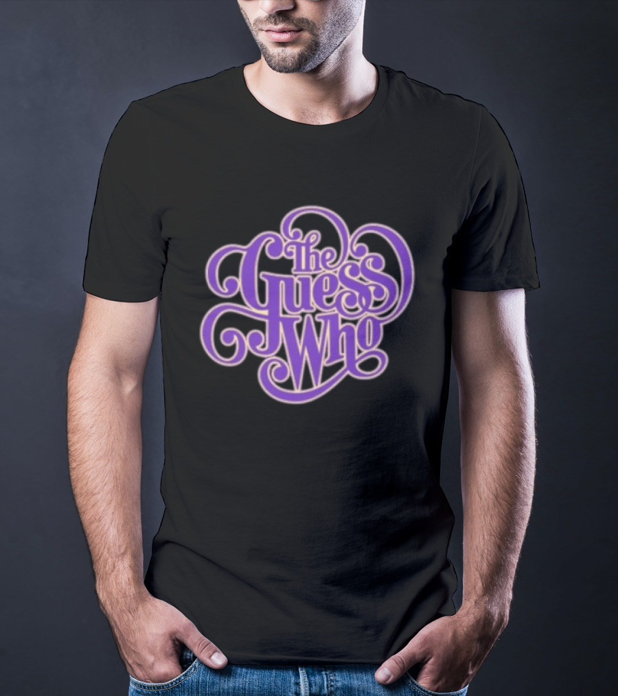 The Guess Who Store Purple Classic Curling Script T-Shirt